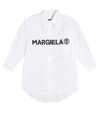 Logo cotton shirt dress | MM6 Maison Margiela Kids