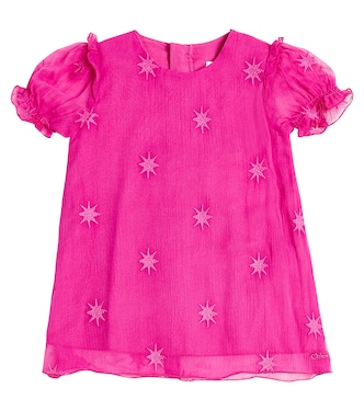 Baby short-sleeve silk dress | Chloé Kids