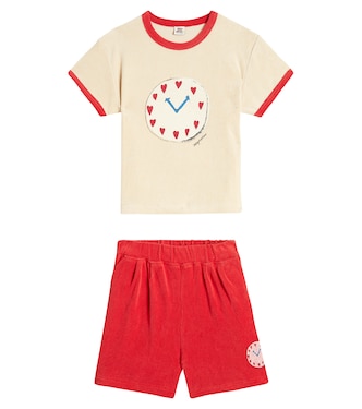 Watch terry T-shirt and shorts set | Jellymallow