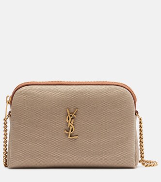 Borsa a tracolla Gaby in canvas con pelle | Saint Laurent