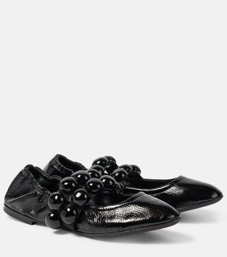 Mary-Jane-Ballerinas Sphere aus Lackleder | Alaïa