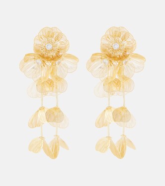 缀饰镀金夹扣式耳环 | Self-Portrait