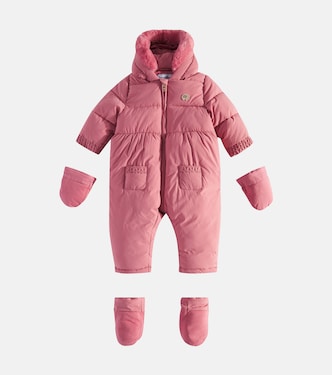 Baby faux fur-trimmed snowsuit | Tartine et Chocolat