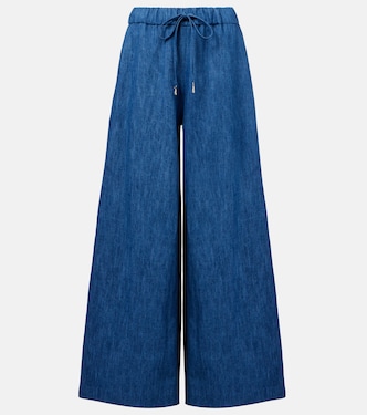 Pantalon ample Gelos à taille haute en coton et lin | Gabriela Hearst