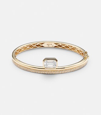 18kt gold bangle with diamonds | Shay Jewelry