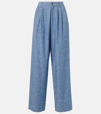 Pantalones anchos Rufos de sarga | The Row