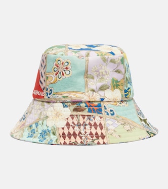Bianca floral cotton drill bucket hat | Alémais