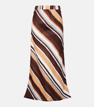 Dalicenca striped linen maxi skirt | Faithfull