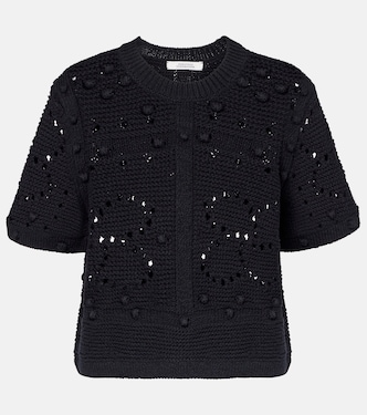 Bohemian Mood open-knit cotton-blend top | Dorothee Schumacher