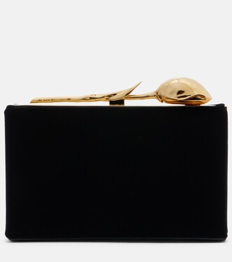 Bloom Mini velvet clutch | Erdem