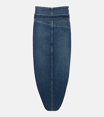 Denim asymmetric midi skirt | Jean Paul Gaultier