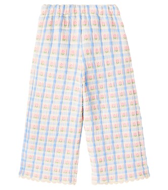 Zora knitted floral cotton-blend pants | Bebe Organic