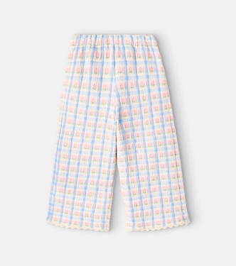 Zora knitted floral cotton-blend pants | Bebe Organic