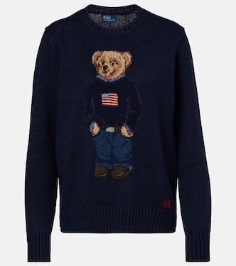 Polo Bear intarsia cotton and linen sweater | Polo Ralph Lauren