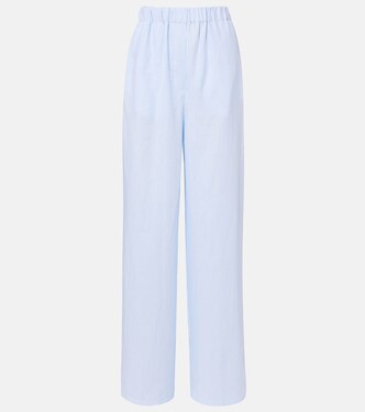 Valerio high-rise linen wide-leg pants | Loro Piana