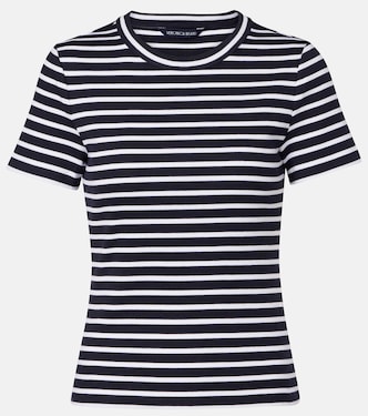 Pruitt striped cotton-blend T-shirt | Veronica Beard