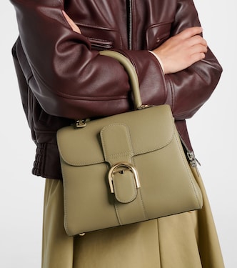 Brilliant Small leather shoulder bag in green - Delvaux | Mytheresa