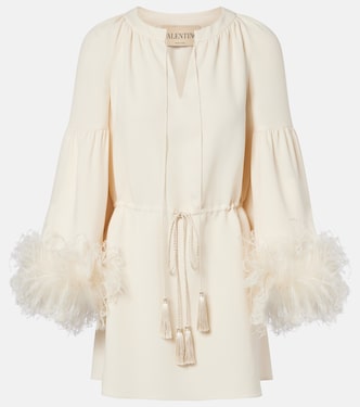 Cady Couture feather-trimmed tunic | Valentino