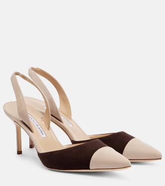 Capsli 70 suede slingback pumps | Manolo Blahnik