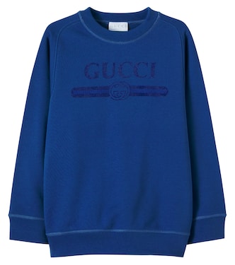 Logo cotton jersey sweatshirt | Gucci Kids