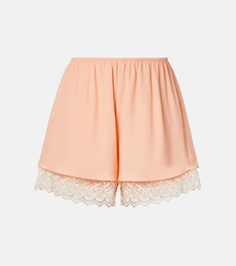 Lace-trimmed satin shorts | Simone Rocha