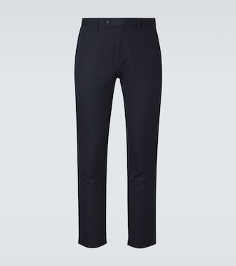 Cotton and linen straight pants | Sunspel