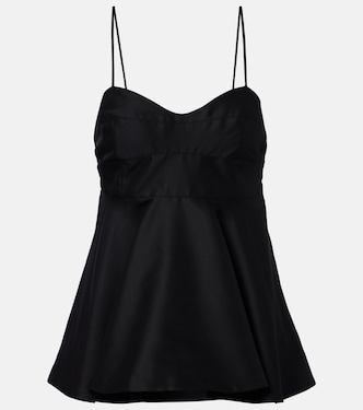 Peplum wool and silk bustier top | Róhe