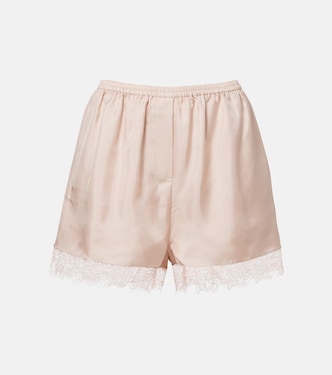 Lace-trimmed silk shorts | Róhe