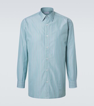 Striped cotton poplin shirt | Charvet