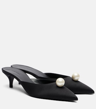 Faux pearl satin mules | Magda Butrym