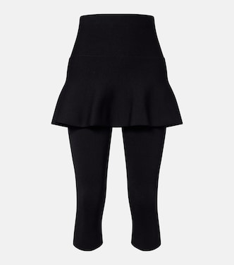 Leggings cropped con peplum | Alaïa
