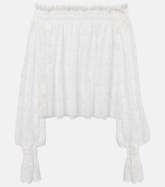 Off-Shoulder-Top aus Spitze | Norma Kamali