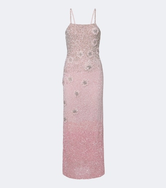 Embellished floral-appliqué gown | Là Fuori