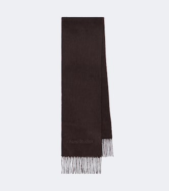 Bufanda de alpaca y lana con flecos y logo | Acne Studios
