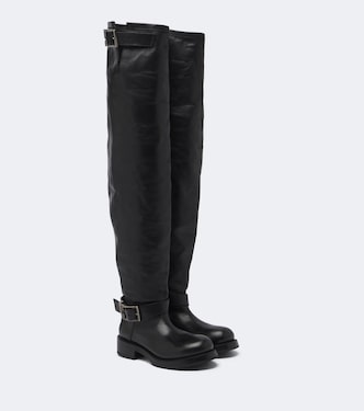 Leather over-the-knee boots | Balenciaga