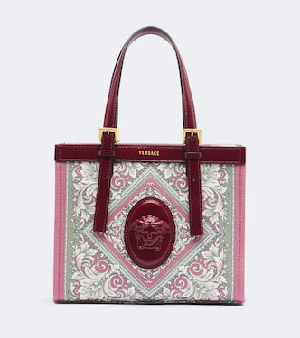 Rivière Mini printed canvas top-handle bag | Versace