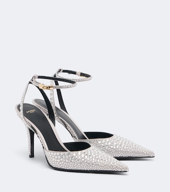 Crystal-embellished slingback pumps | Balmain