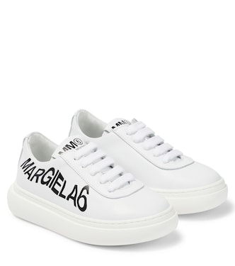 Logo leather sneakers | MM6 Maison Margiela Kids