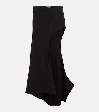 Asymmetric jersey midi skirt | Mugler