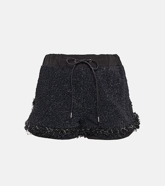 Drawstring tweed shorts | Sacai