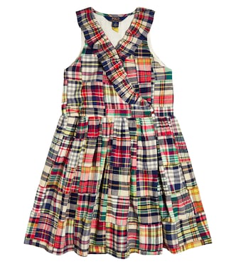 Checked tiered cotton dress | Polo Ralph Lauren Kids
