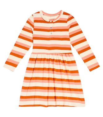 Striped cotton-blend dress | Mini Rodini