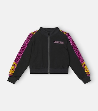 Sweat-shirt en coton mélangé à logo | Versace Kids