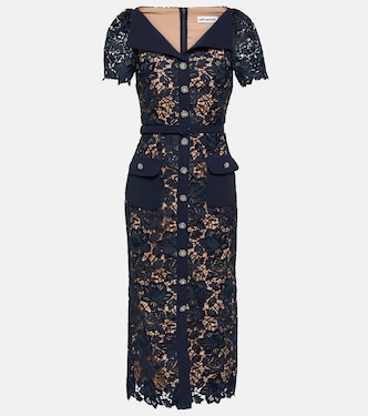 Lace midi dress | Self-Portrait