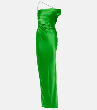 Asymmetric silk satin gown | The Sei