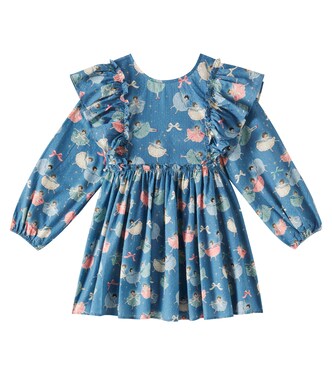 Evia bow-detail printed cotton dress | Konges Sløjd