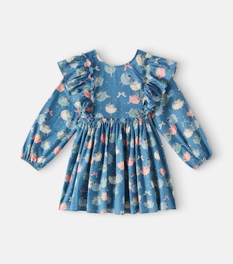 Evia bow-detail printed cotton dress | Konges Sløjd