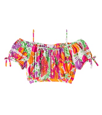 Bonny gathered top | Poupette St Barth Kids