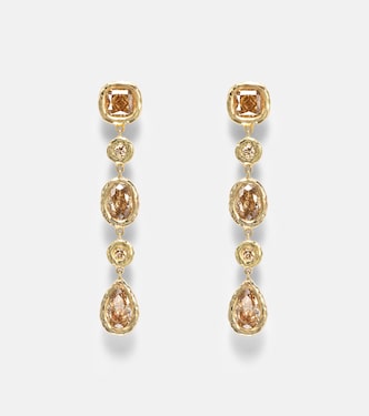 Ohrringe Nesting Gem aus 18kt Gelbgold mit Diamanten | Octavia Elizabeth