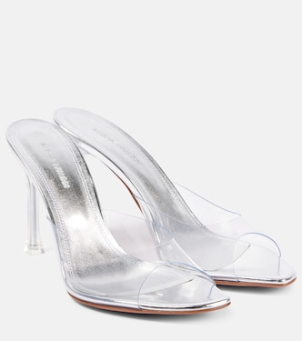 Alexa Glass 95 PVC mules | Amina Muaddi